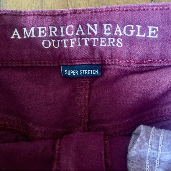 American Eagle Outfitters AE Burgundy High Rise Shortie Women's Shorts Size 6 - Picture 7 of 8